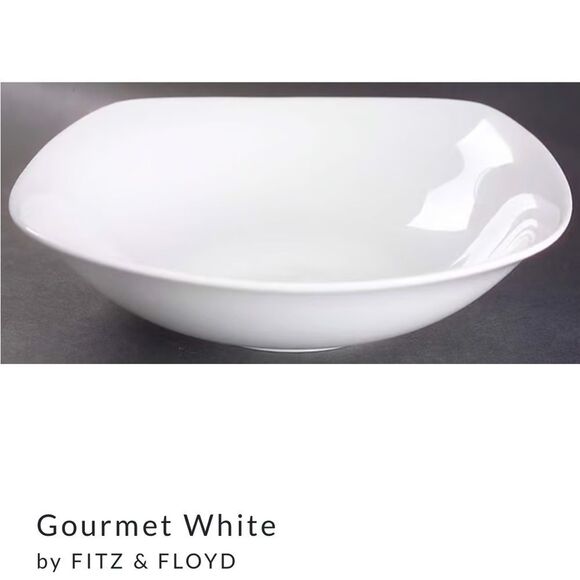 Fitz & Floyd Gourmet White Serving Tray Dish Platter large Serving piece NEW - Picture 9 of 9
